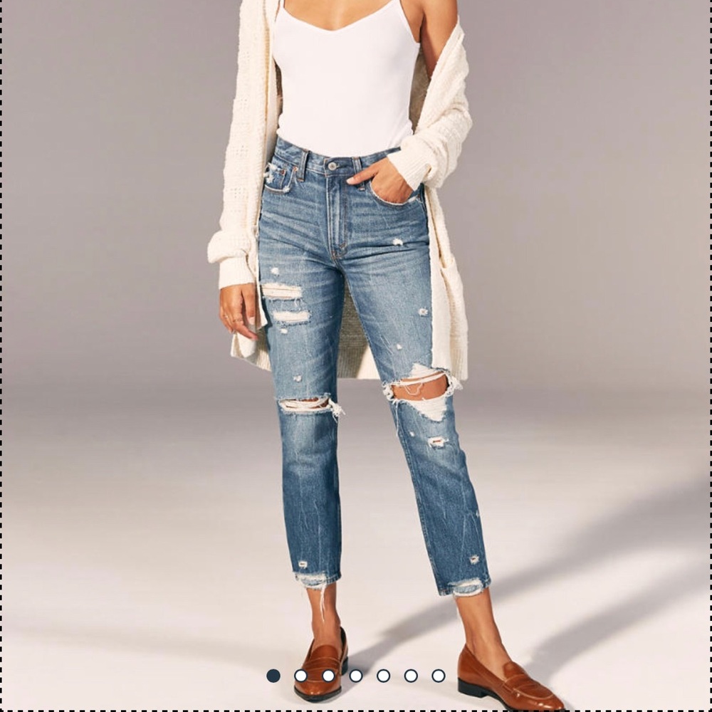 A & F Vintage High Rise Mom Jean